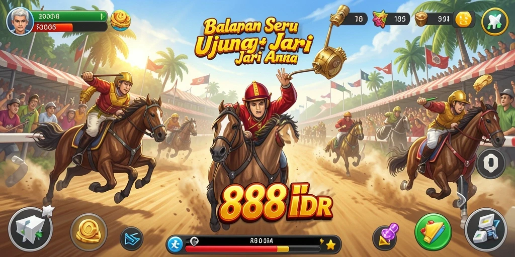 Tampilan gameplay balapan yang memukau dan menegangkan.
