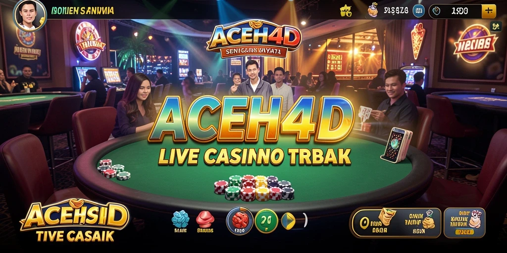 Screenshot gameplay Live Casino di ACEH4D dengan dealer profesional.
