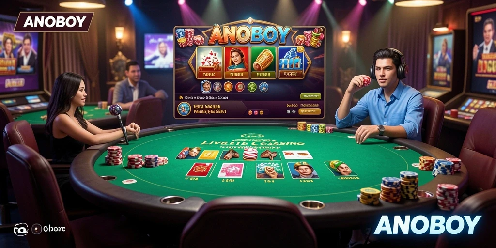 Tampilan gameplay ANOBOY yang menarik dalam Live Casino.