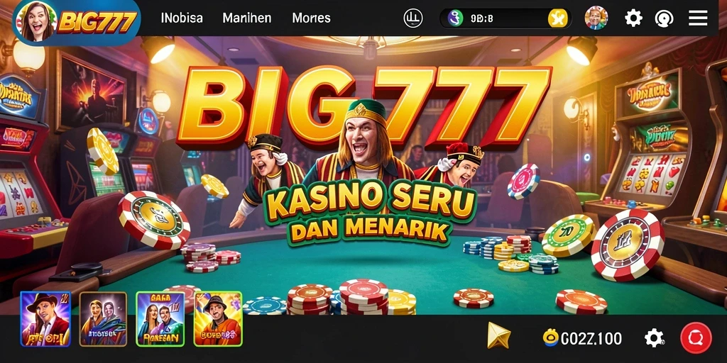 Tampilan menarik dari gameplay <strong>BIG777</strong> dalam aksi kasino.