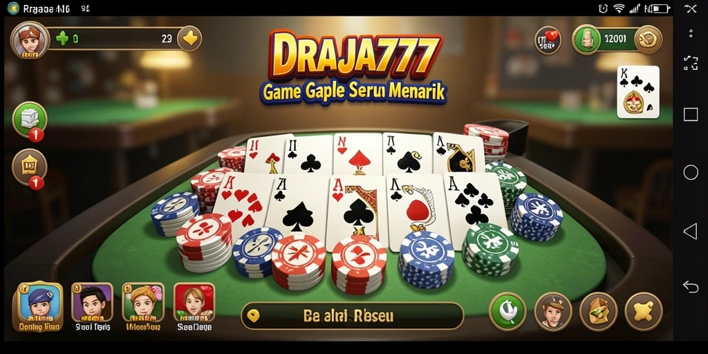 Tampilan gameplay seru dalam DRAJA777, nikmati keseruan Gaple.