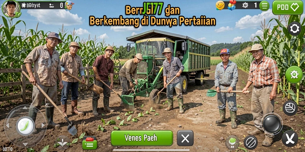 Tampilan gameplay <strong>JET77</strong> yang menarik dengan berbagai tanaman dan hewan.