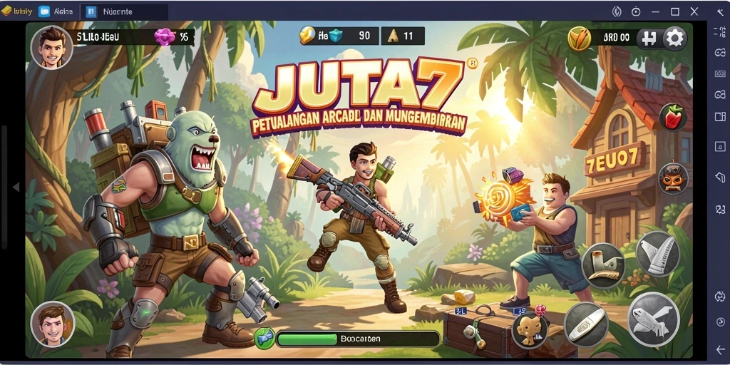Tampilan gameplay seru dan penuh warna dari JUTA7.