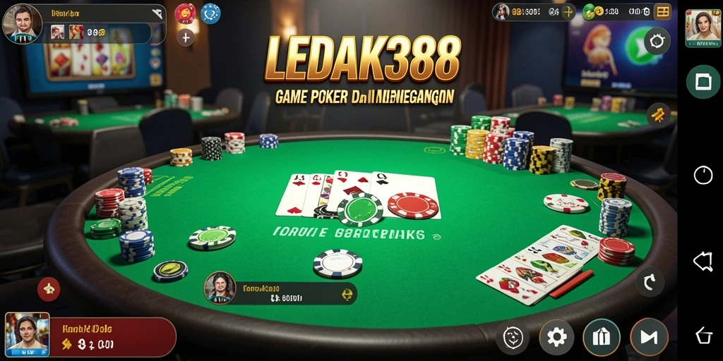 Tampilan menakjubkan dari gameplay Poker di LEDAK388.