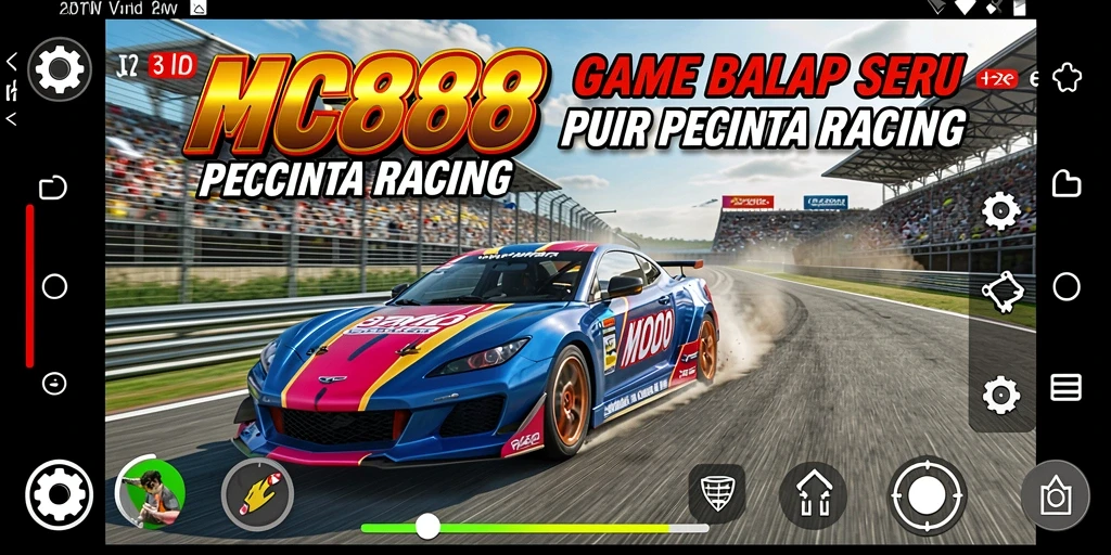 Tampilan gameplay seru dari MC888 saat balapan