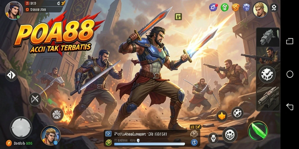 Screenshot POA88 menampilkan aksi menegangkan pemain melawan musuh.