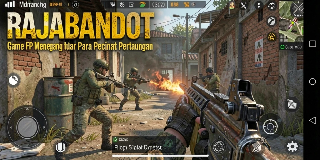 Tangkapan layar dari gameplay menegangkan di RAJABANDOT.