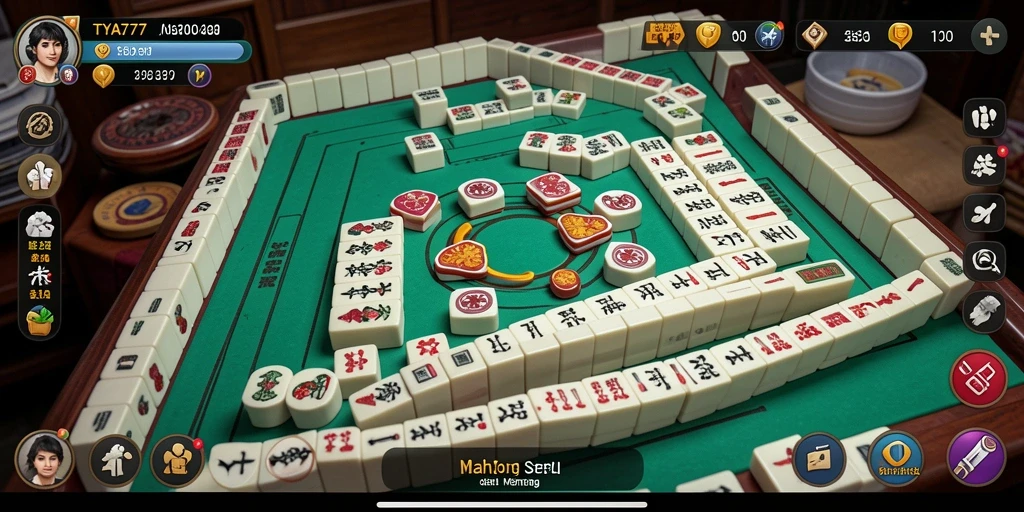Screenshot utama TYA777 menampilkan gameplay Mahjong yang menarik.